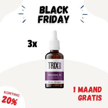 TRIX Basic Minoxidil 5% – 3 Maanden Bundel (3x100 ml)