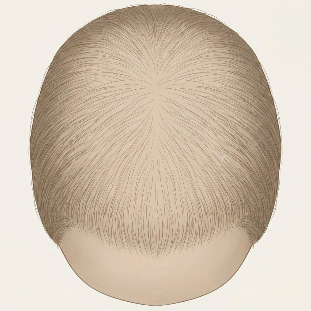 diffuse haaruitval zonder patroon met behouden haarlijn bij telogeen effluvium